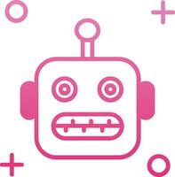 Robot Line Gradient Icon vector