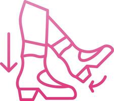 Step Back Line Gradient Icon vector
