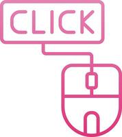 Click Line Gradient Icon vector