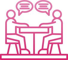 Discussion Line Gradient Icon vector