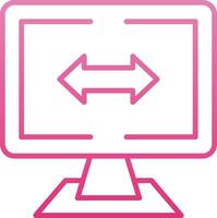 Gap Measurement Line Gradient Icon vector