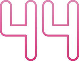 Forty four Line Gradient Icon vector