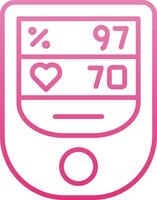 Pulse Oximeter Line Gradient Icon vector