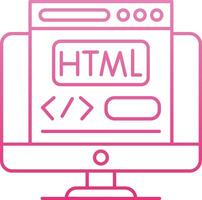 Html Line Gradient Icon vector