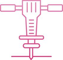 Jackhammer Line Gradient Icon vector