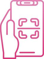 Scanner Line Gradient Icon vector