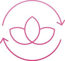 Zero Waste Line Gradient Icon vector