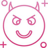 Demon Line Gradient Icon vector