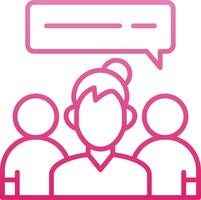 Mentor Line Gradient Icon vector
