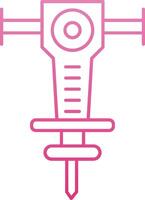 Jackhammer Line Gradient Icon vector