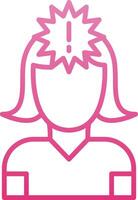 Panic Line Gradient Icon vector
