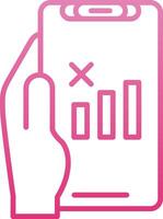 No Signal Line Gradient Icon vector