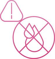No Clean Water Line Gradient Icon vector