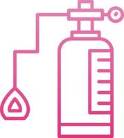Oxygen Tank Line Gradient Icon vector