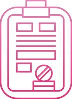 Schedule Line Gradient Icon vector