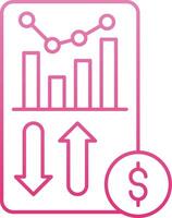 Sales Report Line Gradient Icon vector