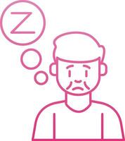 Insomnia Line Gradient Icon vector