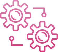Integration Line Gradient Icon vector
