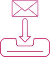 Inbox Line Gradient Icon vector