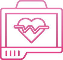 Pulse Oximeter Line Gradient Icon vector