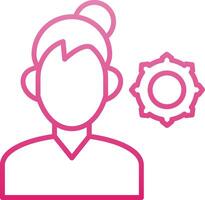 Support Line Gradient Icon vector