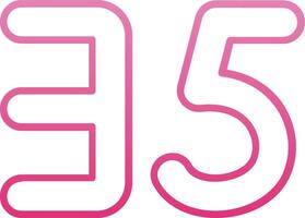 Thirty five Line Gradient Icon vector