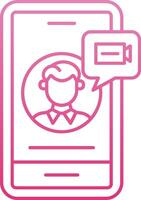 Conference Line Gradient Icon vector