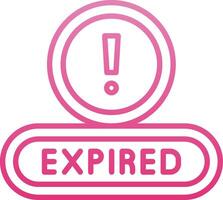 Expired Line Gradient Icon vector