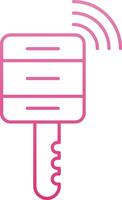 Smart Key Line Gradient Icon vector