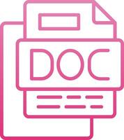 DOC File Line Gradient Icon vector