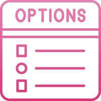 Options Line Gradient Icon vector