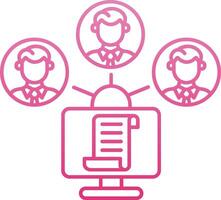 Files Exchange Line Gradient Icon vector
