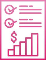 Guidance Line Gradient Icon vector
