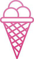 Ice Cream Line Gradient Icon vector