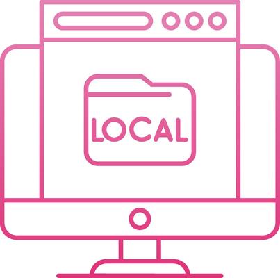 Local Line Gradient Icon