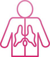 Spinal Cord Line Gradient Icon vector