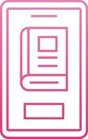 Reading App Line Gradient Icon vector