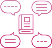 Discussion Group Line Gradient Icon vector