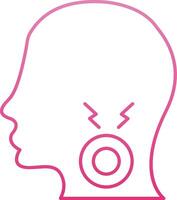 Breath Line Gradient Icon vector