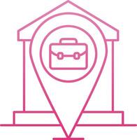 Remote Working Line Gradient Icon vector