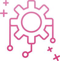 Integration Line Gradient Icon vector