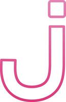 Small j Icon vector