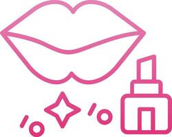 Lip Stick Line Gradient Icon vector
