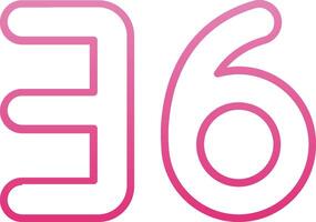Thirty six Line Gradient Icon vector