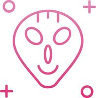 Alien Line Gradient Icon vector