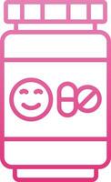 Antidepressant Line Gradient Icon vector