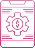 Banking App Settings Line Gradient Icon vector