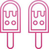 Ice Cream Line Gradient Icon vector