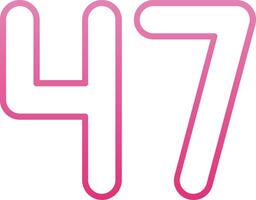Forty seven Line Gradient Icon vector