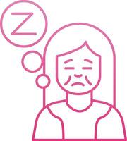 Insomnia Line Gradient Icon vector